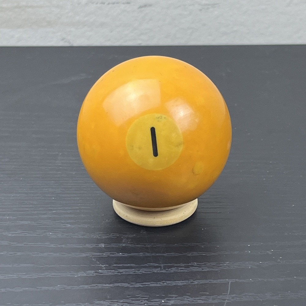 Vintage Yellow #1 Billiard Pool Ball Replacement Single Ball 2.25"